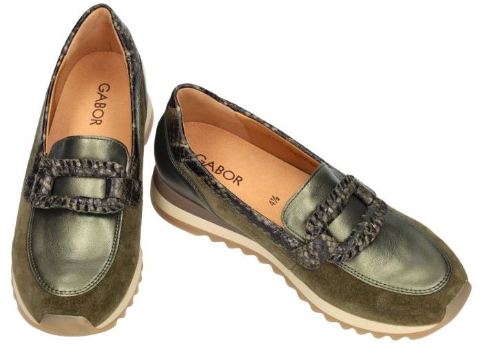 Gabor 4010.01.004 ballerina's & mocassins groen olijf