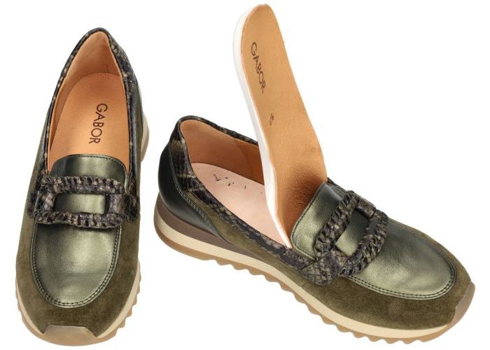 Gabor 4010.01.004 ballerina's & mocassins groen olijf
