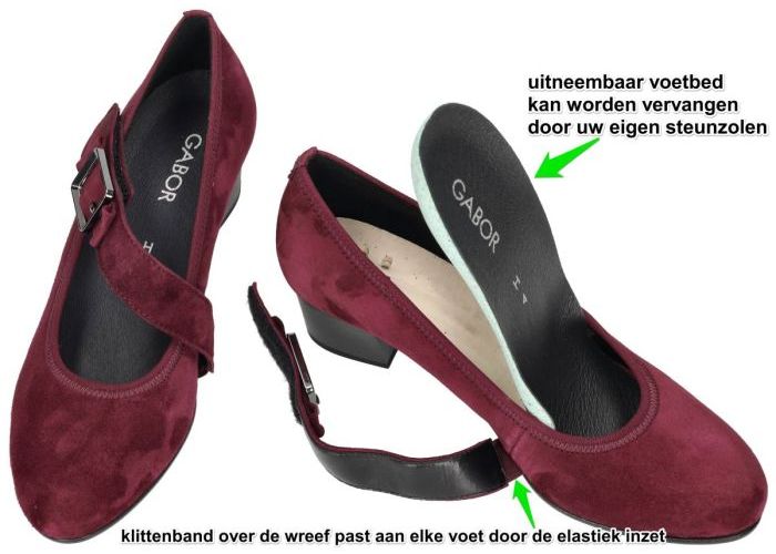 Gabor 3013.01.006 pumps & hakschoenen bordeaux