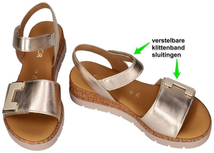 Gabor 82.700.82 sandalen goud