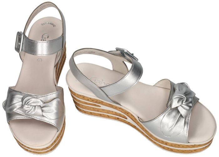 Gabor 64.653.61 sandalen zilver