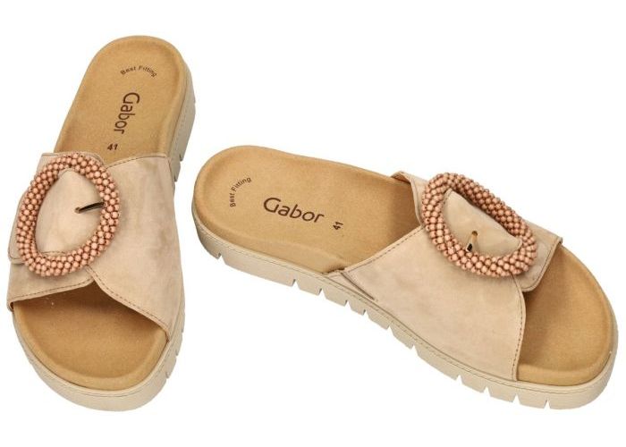 Gabor 63.745.14 slippers & muiltjes beige