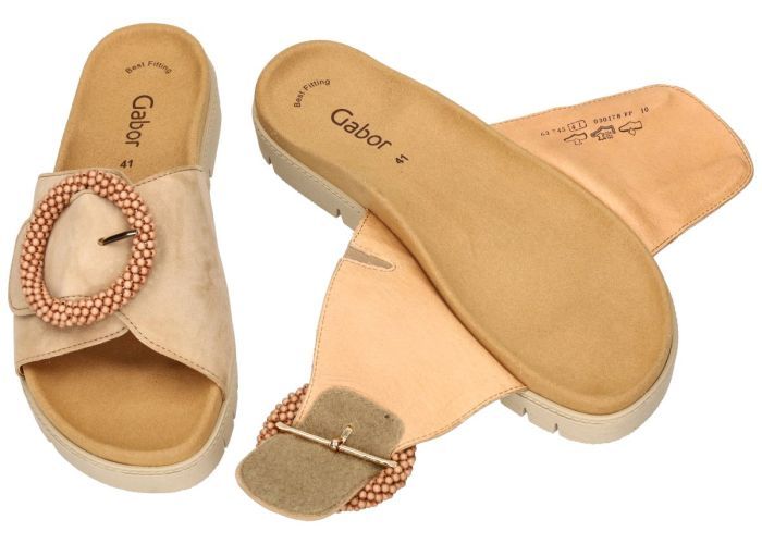 Gabor 63.745.14 slippers & muiltjes beige
