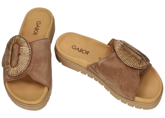 Gabor 83.742.11 slippers & muiltjes bruin