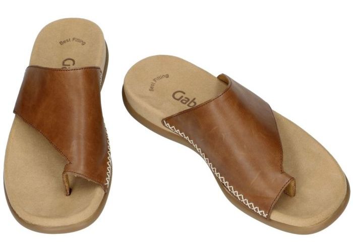 Gabor 03.700.24 slippers & muiltjes cognac/caramel