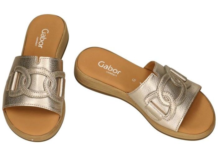 Gabor 22.731.62 slippers & muiltjes goud