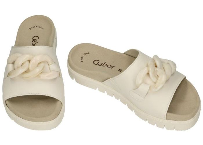 Gabor 23.743.20 slippers & muiltjes off-white-crÈme-ivoorkleur