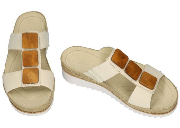 Gabor 63.720.11 slippers & muiltjes off-white-crÈme-ivoorkleur