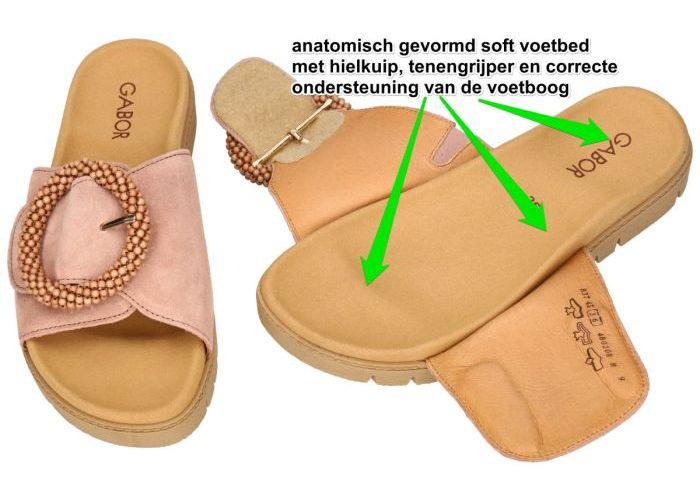Gabor 83.745.11 slippers & muiltjes oud roze