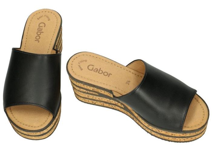 Gabor 24.650.27 slippers & muiltjes zwart