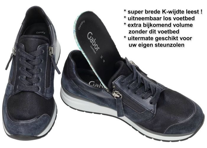 Gabor 76.307.66 sneakers  blauw donker