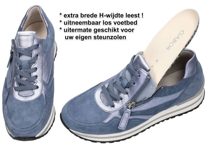 Gabor 86.524.26 sneakers  blauw licht