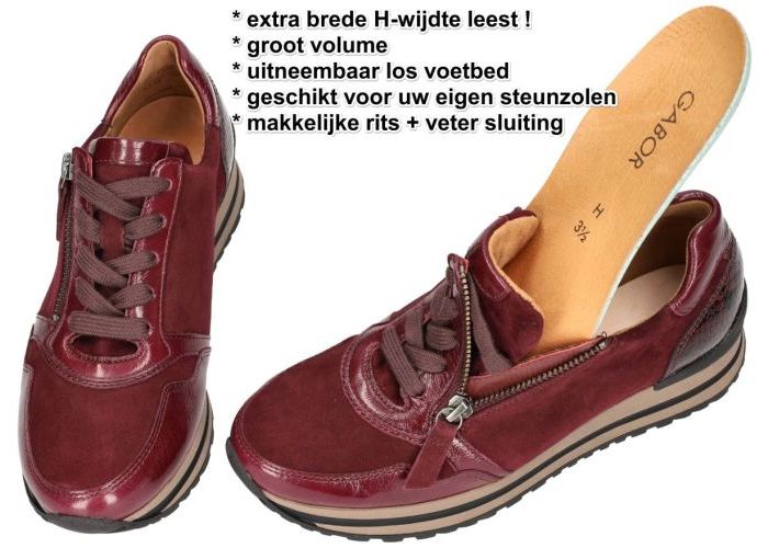Gabor 6021.01.003 sneakers  bordeaux