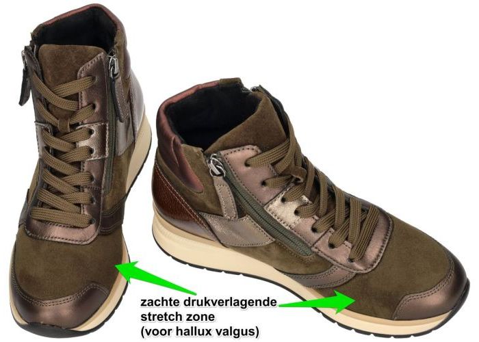 Gabor 76.707.64 sneakers  groen olijf