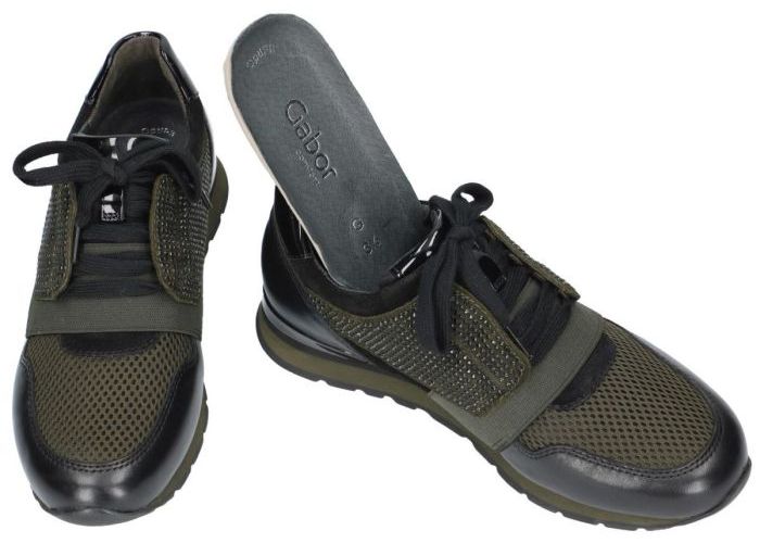 Gabor 96.366.34 sneakers  groen olijf