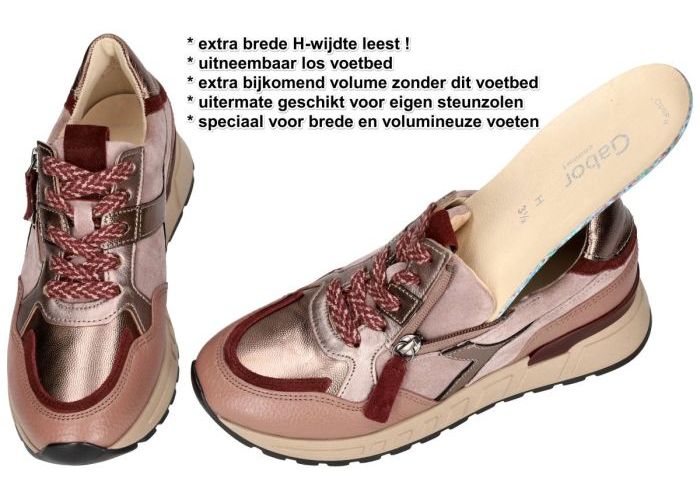 Gabor 76.368.85 sneakers  oud roze