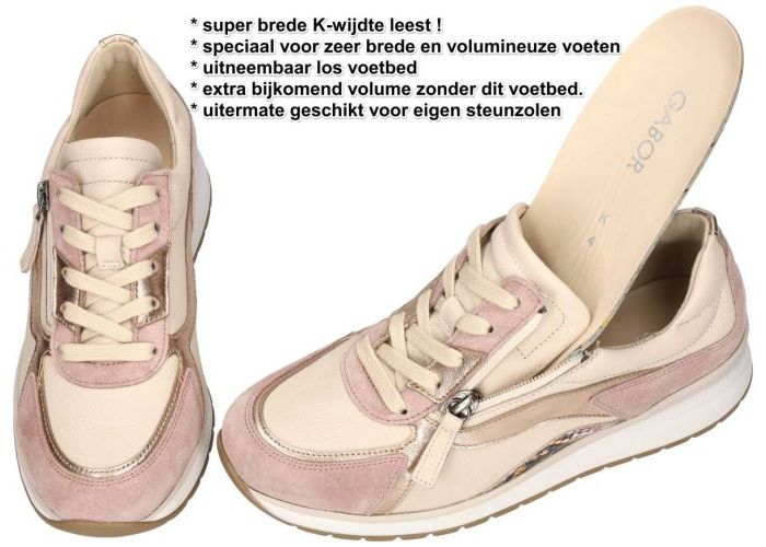 Gabor 86.305.52 sneakers  oud roze