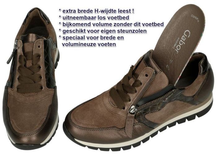 Gabor 36.438.40 sneakers  taupe donker