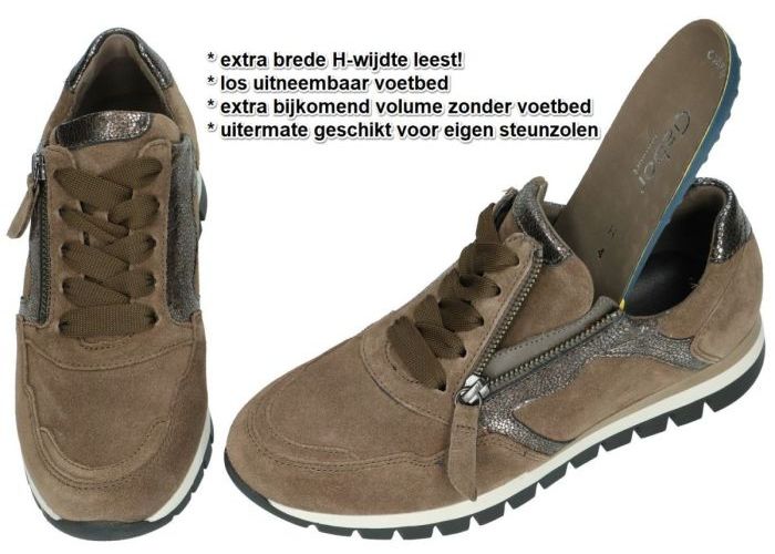 Gabor 76.438.30 sneakers  taupe donker