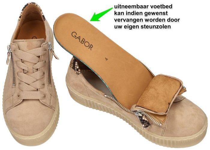Gabor 83.334.14 sneakers  zandkleur