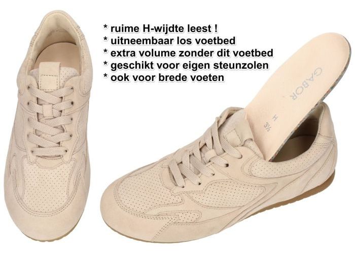 Gabor 86.565.32 sneakers  zandkleur