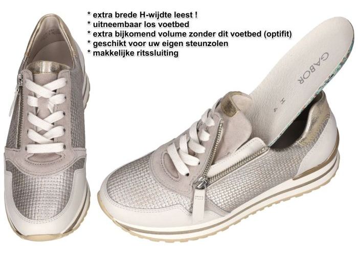 Gabor 86.528.61 sneakers  zilver