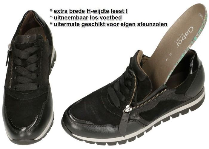 Gabor 56.438.37 sneakers  zwart