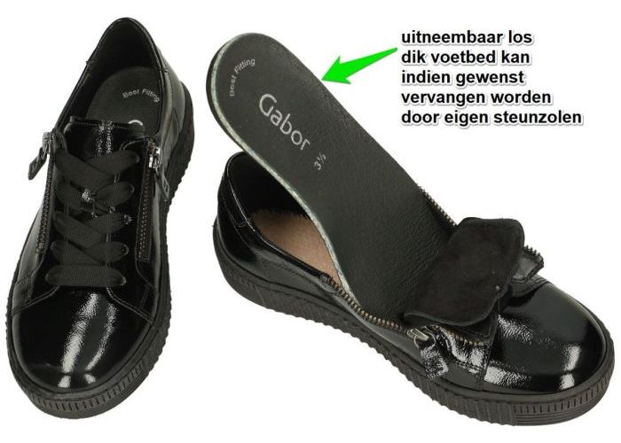 Gabor 73.334.97 sneakers  zwart