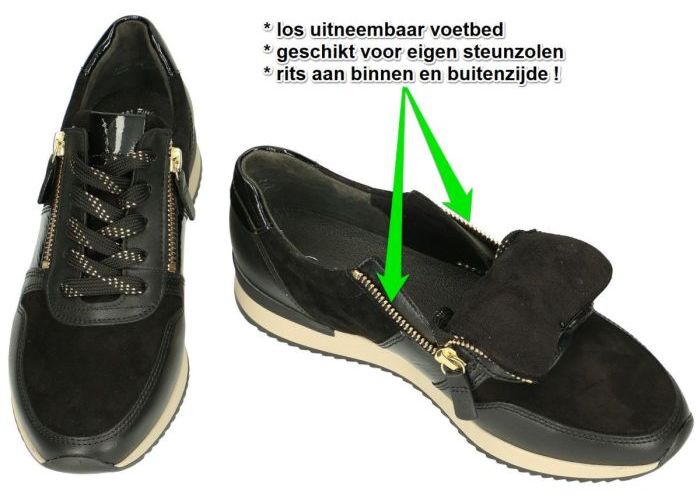 Gabor 73.420.47 sneakers  zwart