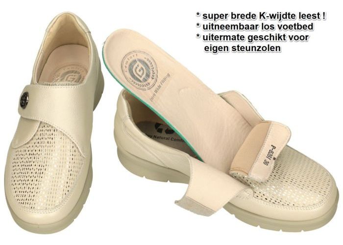 G-comfort P-8261 ballerina's & mocassins crÈme