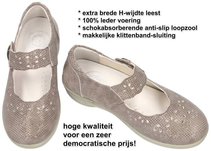 G-comfort P-9528TP ballerina's & mocassins taupe