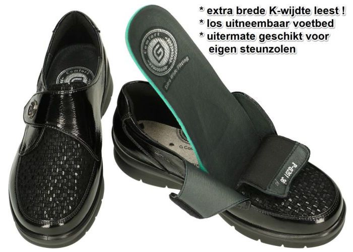 G-comfort P-8261S ballerina's & mocassins zwart