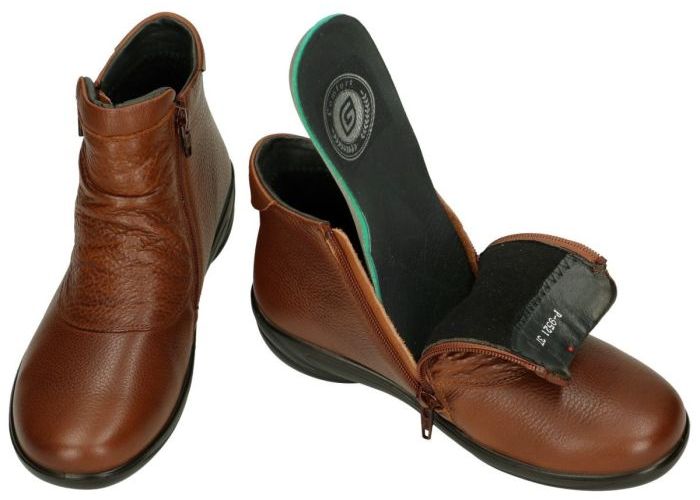 G-comfort P-9521C enkellaarzen cognac/caramel