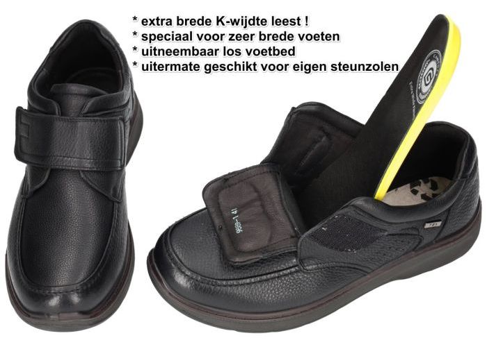 G-comfort 9889-1S geklede lage schoenen zwart