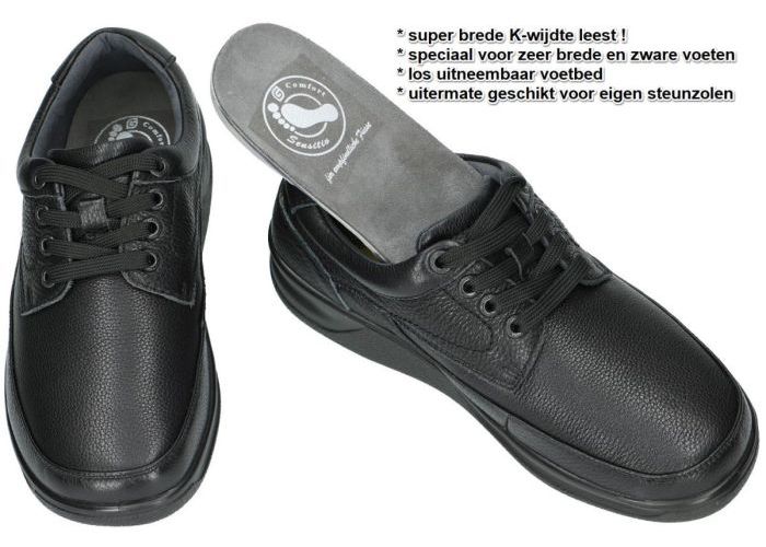 G-comfort A-702 geklede lage schoenen zwart