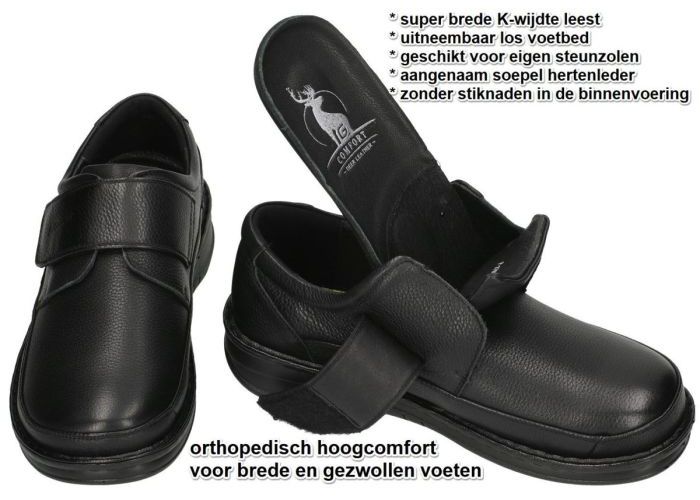 G-comfort P-3708SG geklede lage schoenen zwart