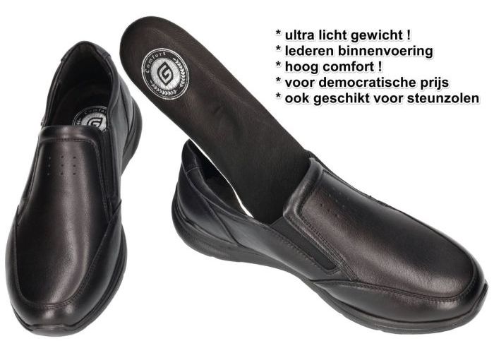 G-comfort S-961  mocassins zwart