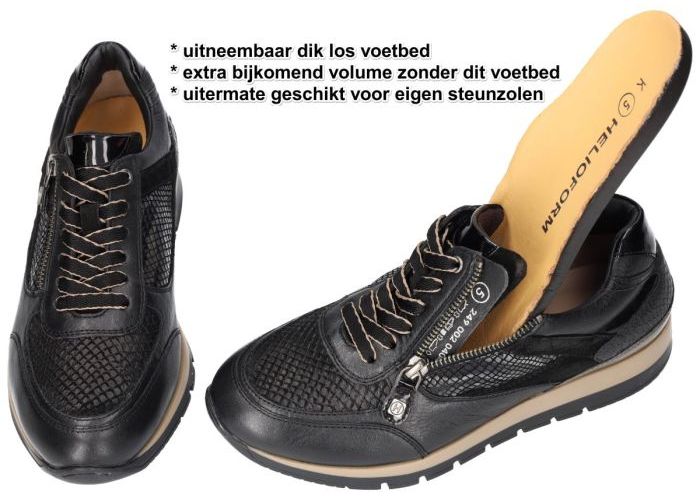 Helioform 249.002.0404 wijdte K sneakers  zwart