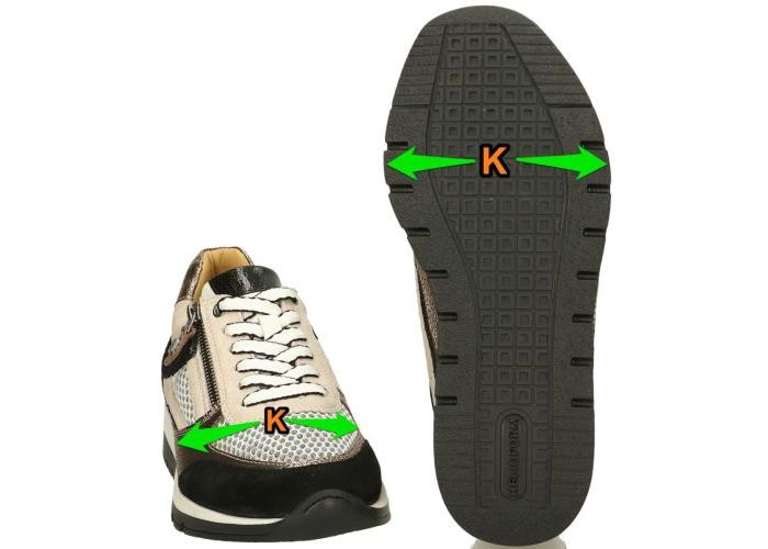 Helioform 249.001.0355 wijdte K sneakers  zwart/wit