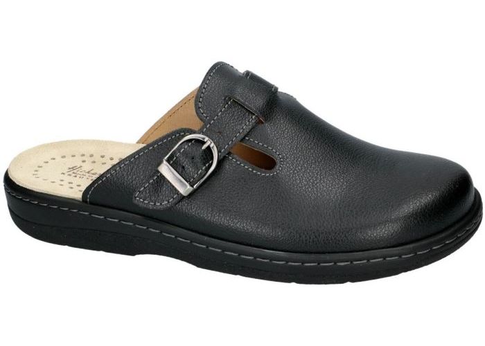 Hickersberger 0754 herren pantolette (G) pantoffels & slippers zwart