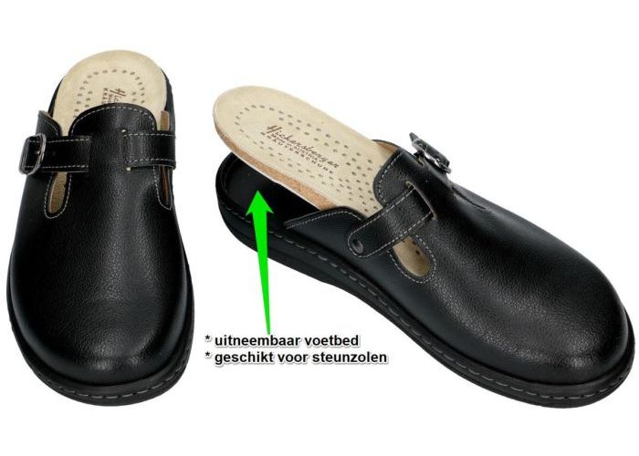 Hickersberger 0754 herren pantolette (G) pantoffels & slippers zwart