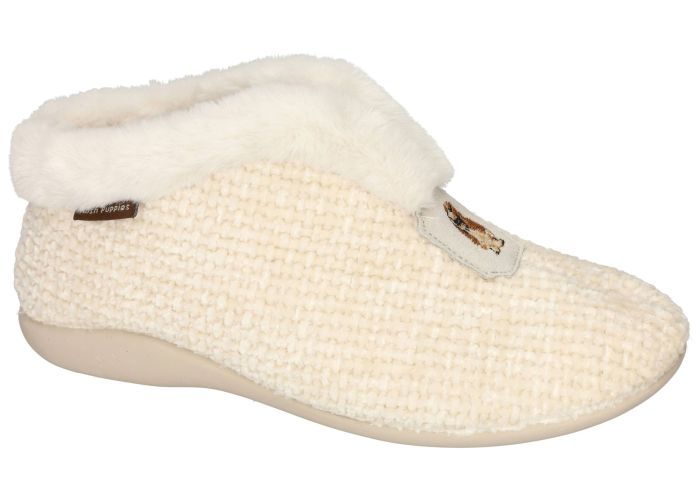 Hush Puppies 1.ORIGIN pantoffels off-white-crÈme-ivoorkleur