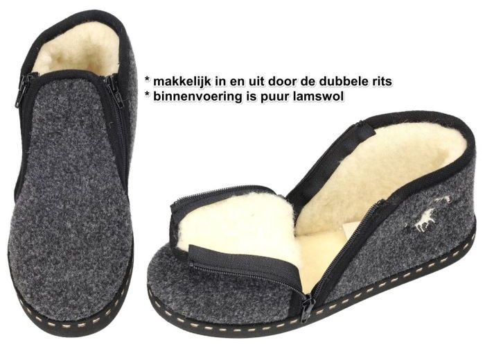 Hush Puppies 45.DOUVENT pantoffels & slippers grijs  donker