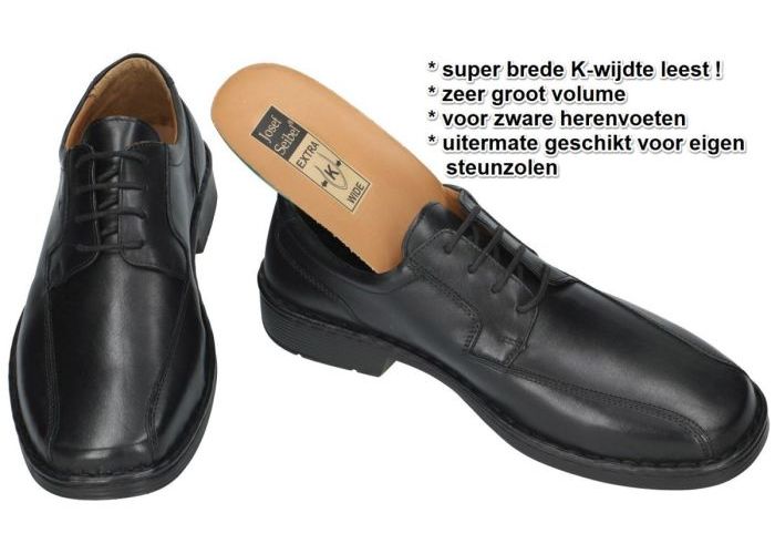 Josef Seibel 38010 23 BURGESS geklede lage schoenen zwart