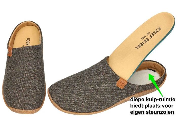 Josef Seibel Vince 07 -  (41707 888 300) pantoffels & slippers bruin donker