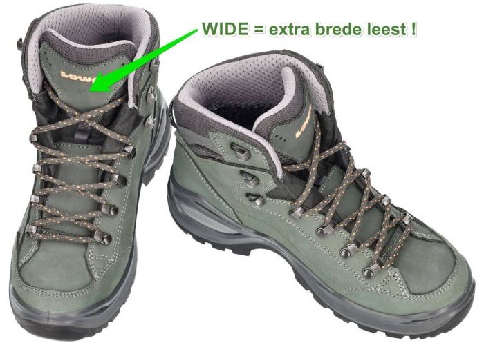 Lowa 321917 RENEGADE EVO gtx MID Ws Wide wandelschoenen grijs-groen