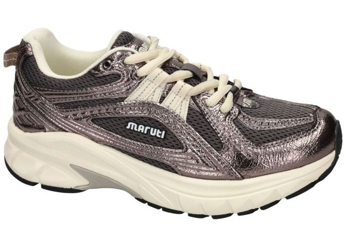 Damesschoenen Maruti SNEAKERS  Nola Leather Metallic Anthracite 66.1895.01 Bruin Donker