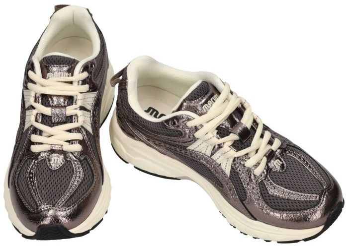 Maruti Nola Leather Metallic Anthracite 66.1895.01 sneakers  bruin donker