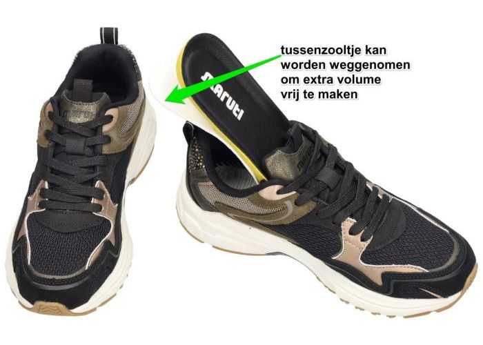 Maruti Novi Leather/textile Bronze 66.1810.01-AHF sneakers  zwart