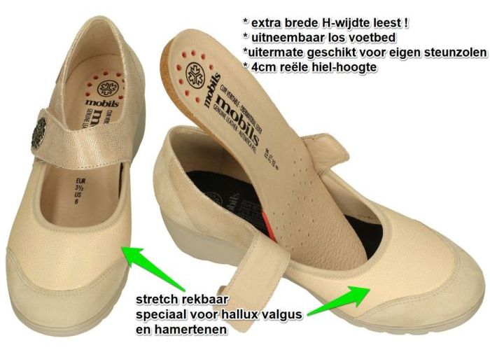 Mobils Ergonomic BATHILDA ballerina's & mocassins beige